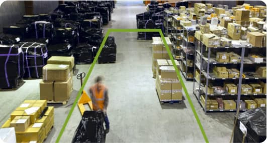 Perímetro virtual en bodega